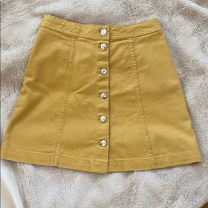 H&M Mustard Skirt
